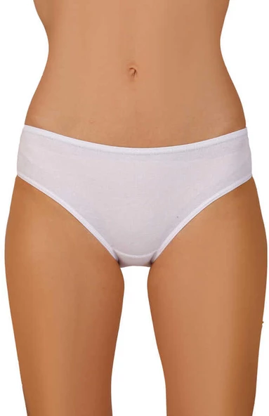 Kadın Ribana Mat Biyeli Pamuklu 3 Lü Külot Berrak-2066 - 2