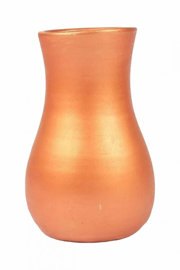 Vazo El Yapımı Dekoratif Vazo Pampas Vazo Kuru Çiçek Vazosu Bronz - 1