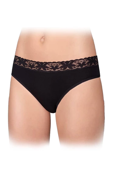 Kadın Süprem Likralı Dantelli 6 lı Slip Külot Berrak-2080 - 2