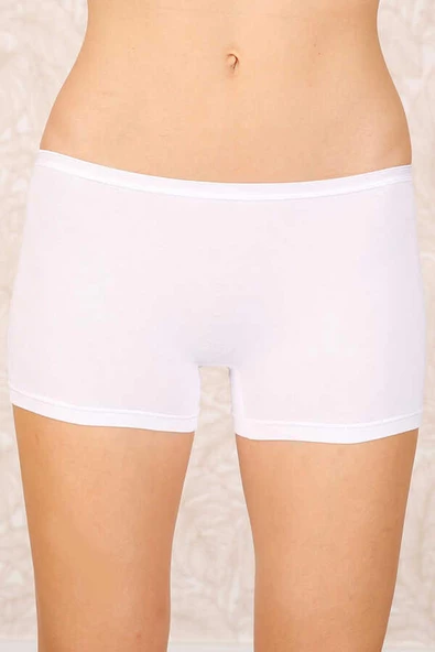 Likralı Süprem Düz Kadın Penye Boxer Berrak-2100