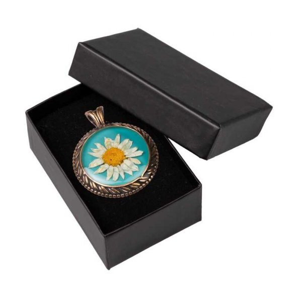 Çiçek Papatya El İşi Otantik Reçine Kolye Cevşen (1771-1) - 2