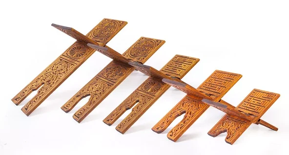 Oymalı Ahşap Rahle (Orta Boy - 55 cm) - 6