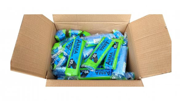 Arma Mavi Orta Boy 55 x 60 Cm. - 30 Litre Çöp Torbası Poşeti - 20 Adetlik 10 Rulo - 5