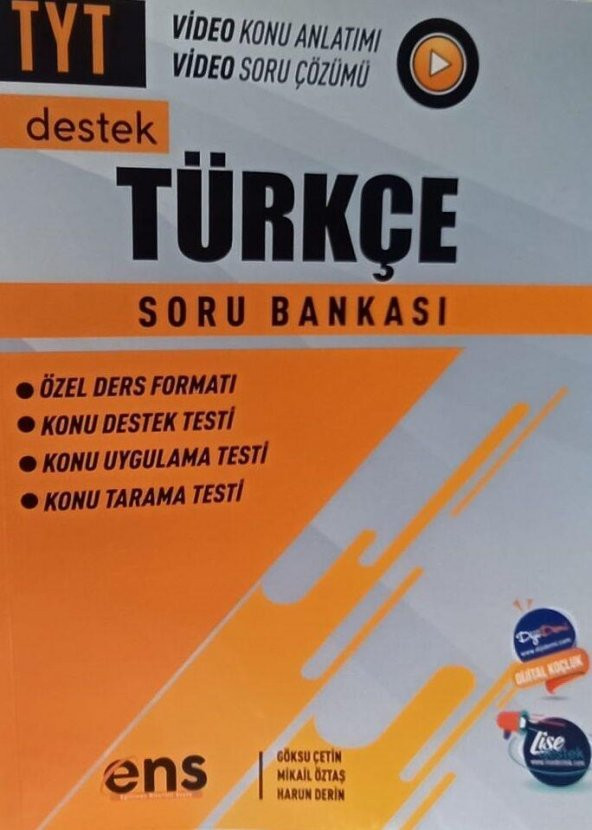 Tyt Türkçe Destek Soru Bankası Ens Yayıncılık