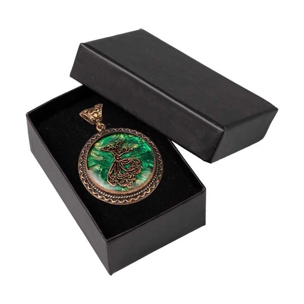 Ebrulu Semazen El İşi Otantik Reçine Kolye Cevşen (1764-3) - 2