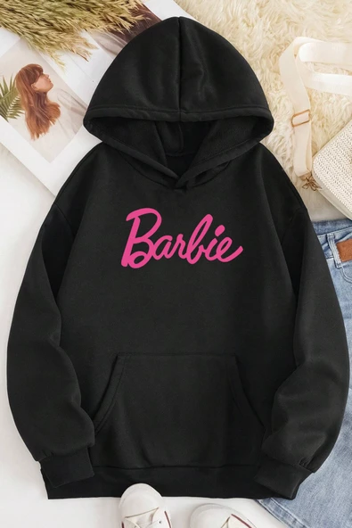 Unisex Oversize BARBIE Baskılı Sweatshirt