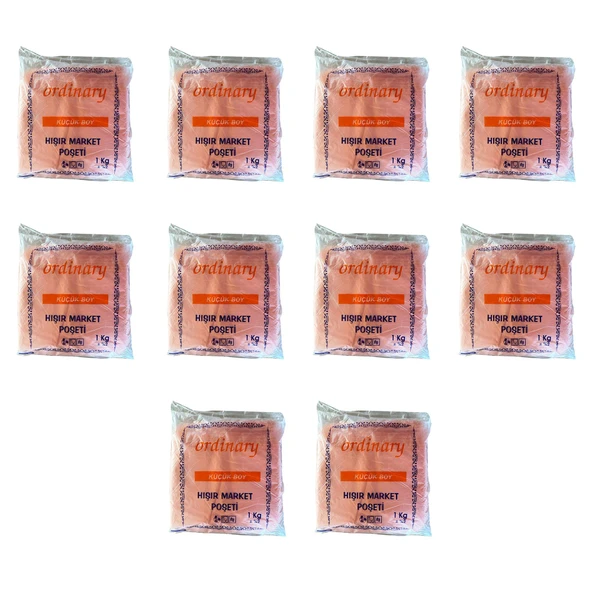 Ordinary Turuncu Market Poşeti Torbası - Hışır Atlet Poşet - Küçük Boy - 24 x 40 Cm. - 10 Kg. ürün görseli 1