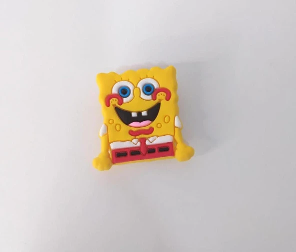 Terlik Ayakkabı Sandalet Tokası Silikon Sunger Bob 1 Adet Tekli Terlik Süsü Aksesuar - 2