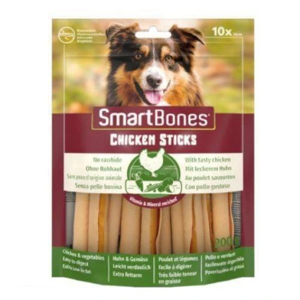 SmartBones Tavuklu Stick Köpek Ödülü 10 lu 200 Gr