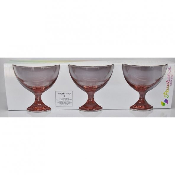 Paşabahçe Workshop 3 Adet Renkli Dondurmalık Kase 44715 - 2