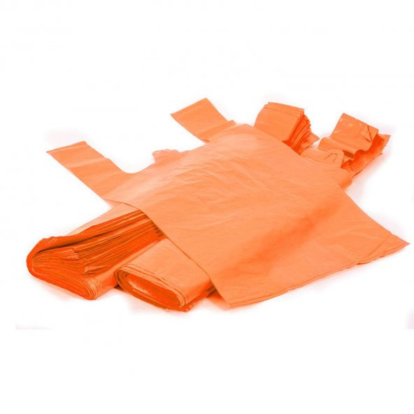 Ordinary Turuncu Market Poşeti Torbası - Hışır Atlet Poşet - Orta Boy - 26 x 50 Cm. - 10 Kg. - Resim 3