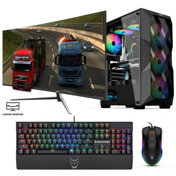 İzoly Huntail Y i5-12400F 16GB 512GB M.2 NVMe GTX1660S 6GB 27" 165Hz Oyuncu Masaüstü Bilgisayarı