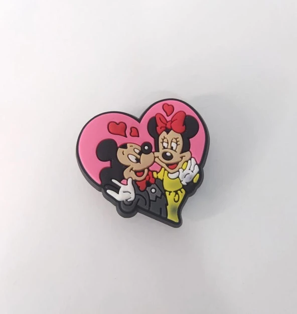 Terlik Ayakkabı Sandalet Tokası Silikon Mickey Mouse Terlik Süsü Aksesuar - 2