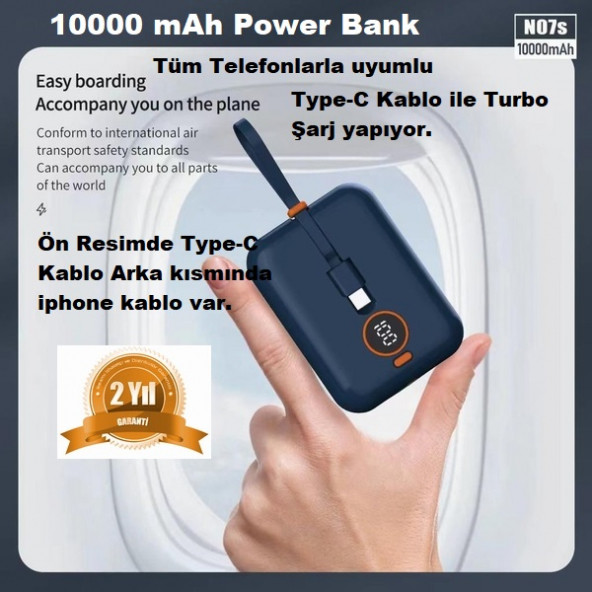 10000 Mah 66W Ultra Hızlı Powerbank Apple iphone Lightning Ve Type-c - 5