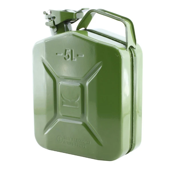 Metal Benzin Bidonu 5 Litre Akaryakıt Mazot Taşıma Doldurma Depolama Bidonu Dayanıklı Bidon - 5