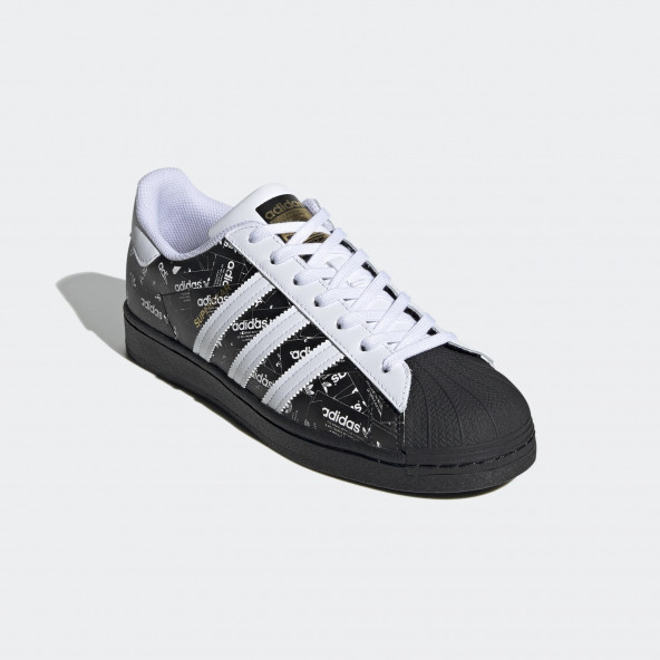 Adidas Superstar Siyah Gazete Spor Ayakkabı - 4