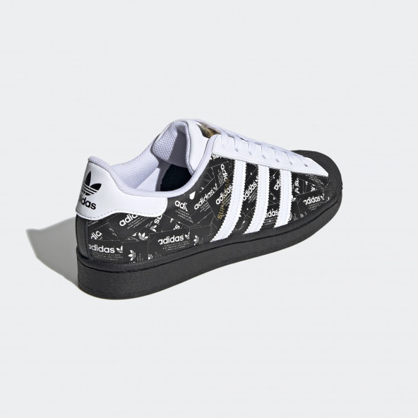 Adidas Superstar Siyah Gazete Spor Ayakkabı - 5