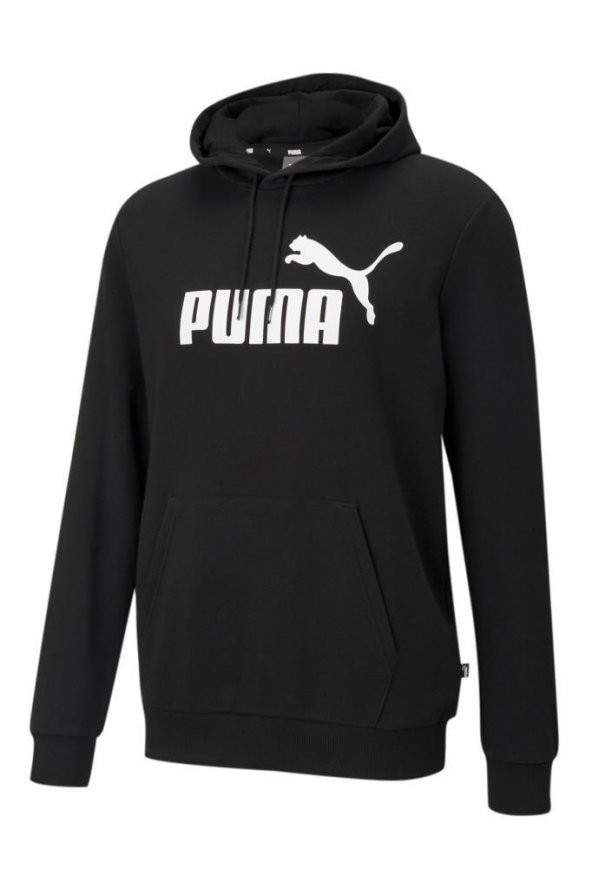 Puma ESS Big Logo Hoodie Erkek Sweatshirt Siyah S-XXL