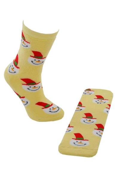 Dode Flora Çocuk Pamuk İç Havlu Kardam Adam Desenli Soket Yılbaşı Çorabı - 10