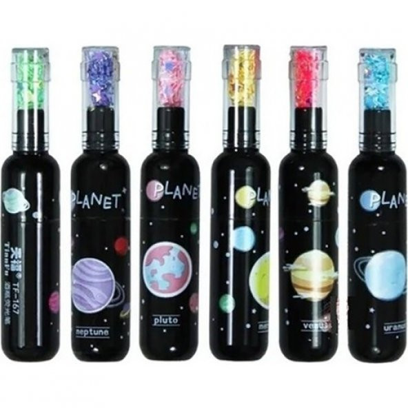 Taros 4898 Unick Color Mini Planet Fosforlu Kalem 6lı - 6
