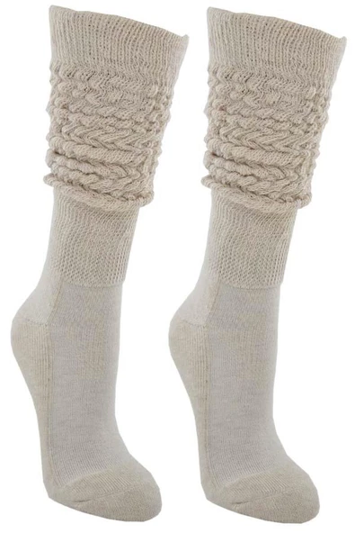 Tozluk Çorap Kadın Pamuk Havlu Taban Düz Renk Kışlık Çorap - 3