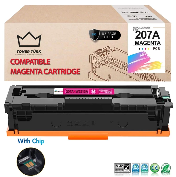 Hp 207A W2213A Muadil Toner Kırmızı - Çipli/ Laserjet M255 / M282 / M283