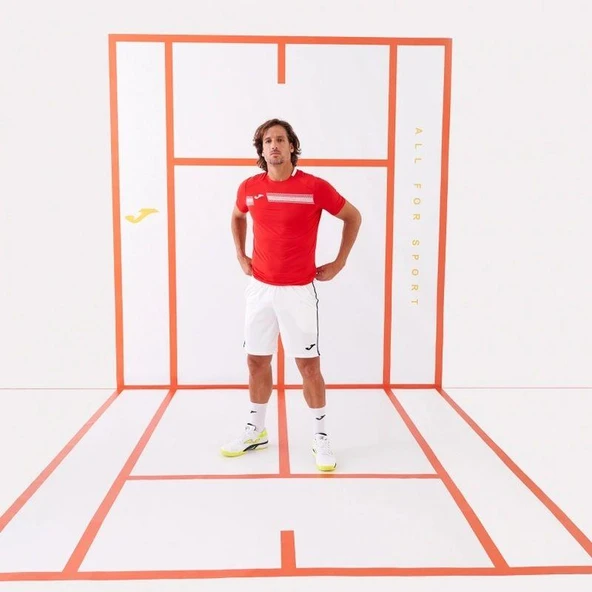 Joma Open III Bermuda Erkek Beyaz Tenis Şort 102252.203 - Resim 9