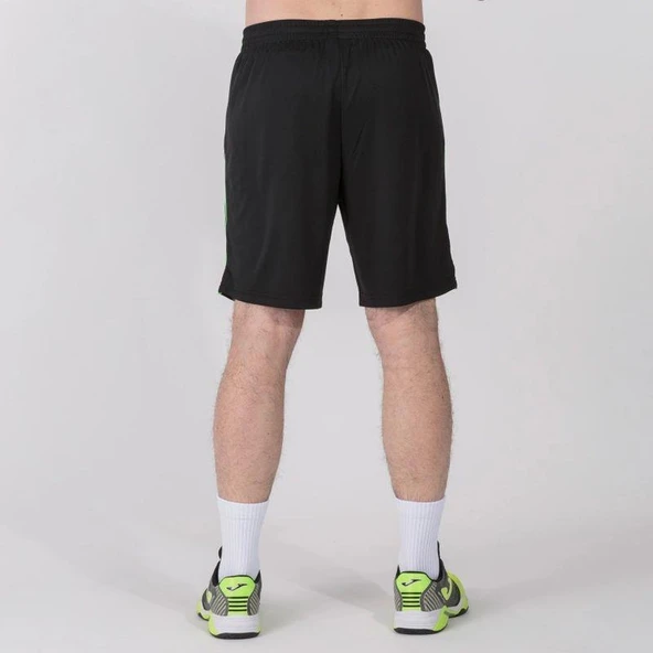 Joma Open III Bermuda Erkek Siyah Tenis Şort 102252.117 - Resim 2