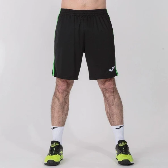 Joma Open III Bermuda Erkek Siyah Tenis Şort 102252.117 - Resim 4