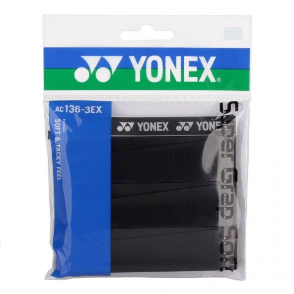 Yonex AC 136 SUPER GRAP SOFT 3LÜ SİYAH