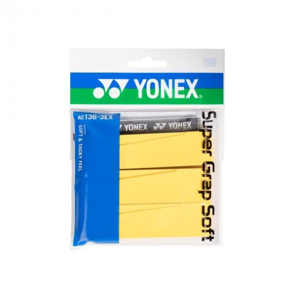 Yonex AC 136 SUPER GRAP SOFT 3LÜ SARI