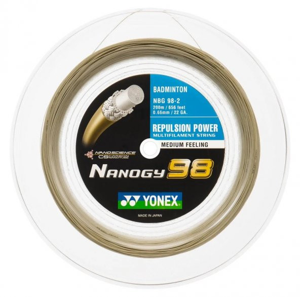 Yonex NBG 98 Badminton Kordajı 200 M Gümüş Gri - 2