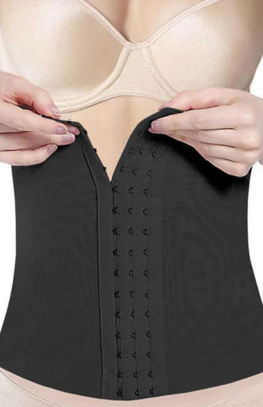 Elite Life Kadın Dikişsiz Silikon Bantlı Agraflı Ayarlı 3D Beden Küçülten Korse ( K-09 ) - 3