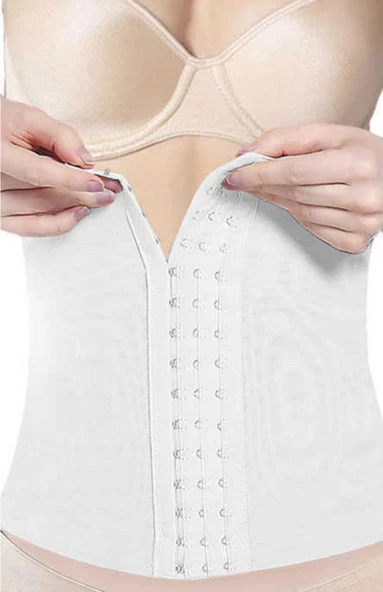 Elite Life Kadın Dikişsiz Silikon Bantlı Agraflı Ayarlı 3D Beden Küçülten Korse ( K-09 ) - 2