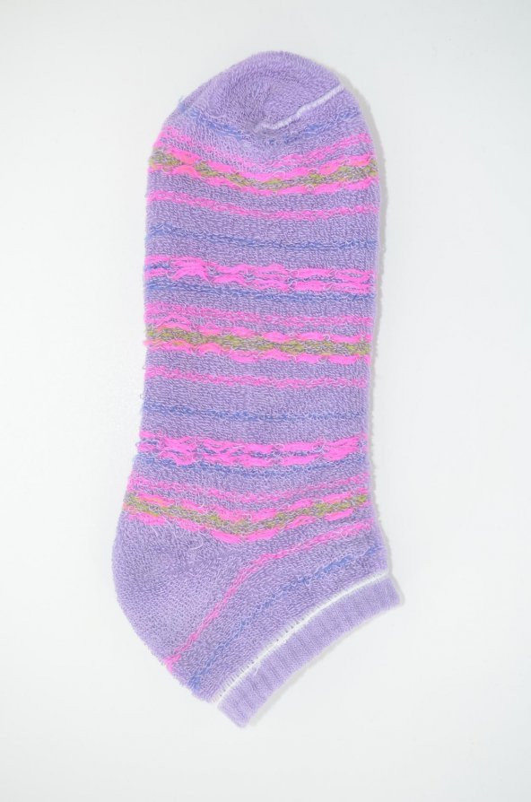 Pamela Kadın Desenli Havlu Patik Çorap - 2