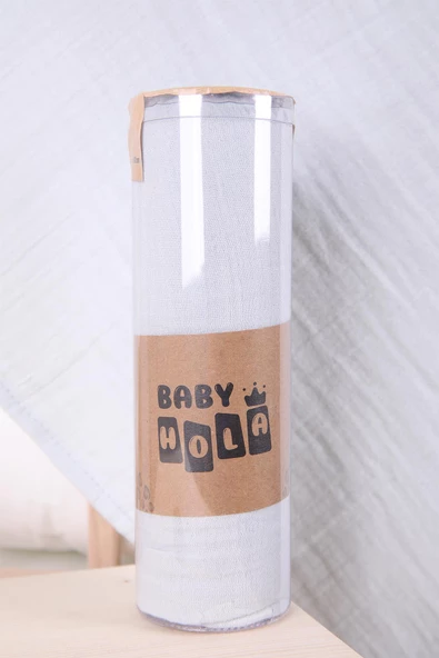 Babyhola Müslin Örtü 80x80cm Düz Renk Organik Hediyelik Emzirme Alt Açma Yenidoğan Puset Örtüsü - 8
