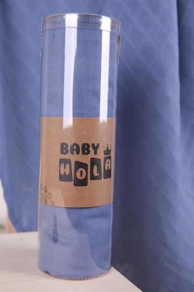 Babyhola Müslin Örtü 80x80cm Düz Renk Kare Dokuma Organik Hediyelik Emzirme Alt Açma Yenidoğan Puset Örtüsü - 4