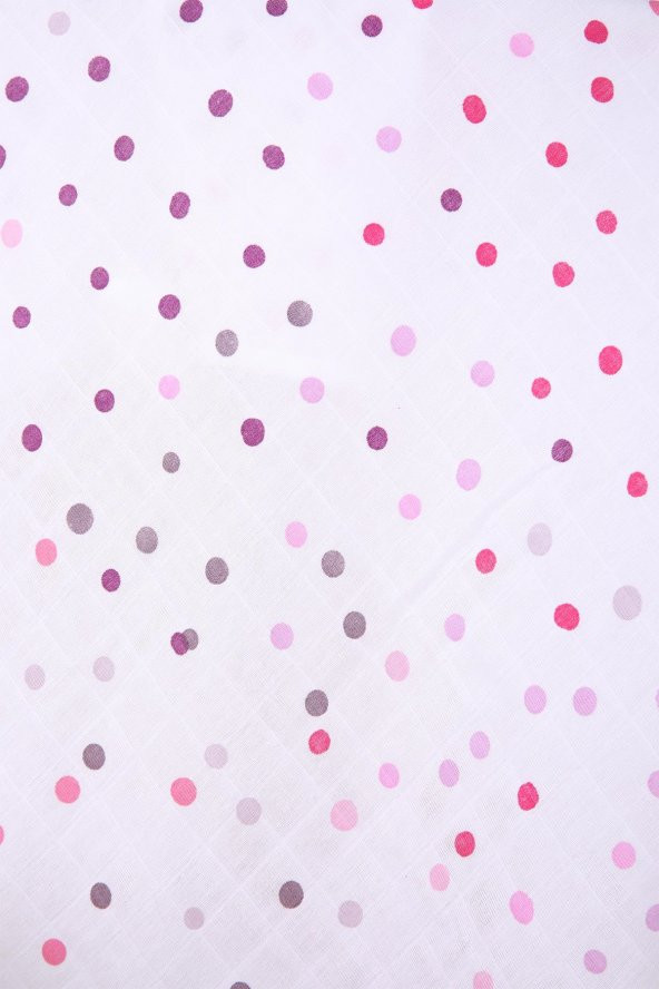 Babyhola Müslin Örtü 80x80cm Benek Desen Organik Hediyelik Emzirme Alt Açma Yenidoğan Puset Örtüsü - 3