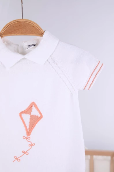 Kısa Kol Uçurtma Desen Erkek Bebek Yazlık Triko Tulum 5501 - 10