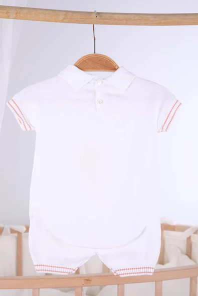 Kısa Kol Uçurtma Desen Erkek Bebek Yazlık Triko Tulum 5501 - 11