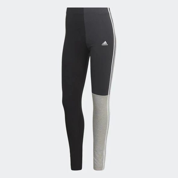 Adidas HC8826 Essentials 3-Stripes Cotton  Kadın Siyah Spor Tayt