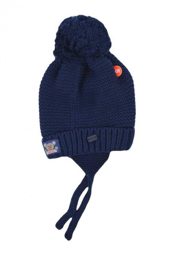 Kitti Erkek Çocuk Kulaklı Tüylenmeye Dayanıklı Bağcıklı Ponponlu Bere (K22120-09) - 4