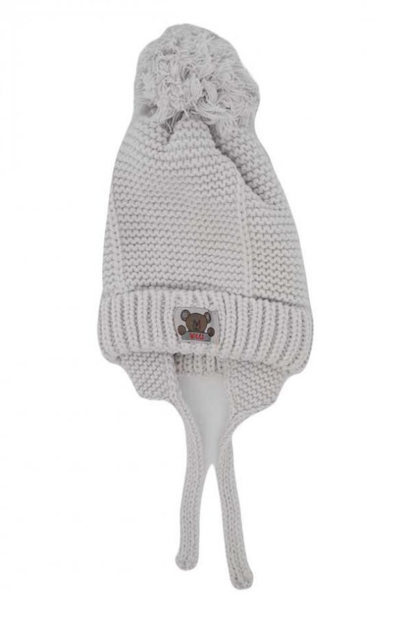 Kitti Erkek Çocuk Kulaklı Tüylenmeye Dayanıklı Bağcıklı Ponponlu Bere (K22120-09) - 5