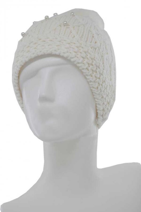 Kitti Kız Çocuk Tüylenmeye Dayanıklı İç Polar İncili Ponponlu Bere (K22140-02) - 4