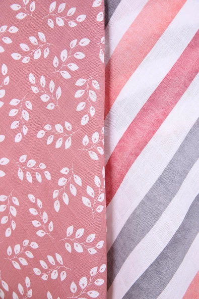 Babyhola 2'li Müslin Örtü Seti 80x80cm Desenli Kutulu Organik Hediyelik Emzirme Alt Açma Yenidoğan Puset Örtüsü - 9