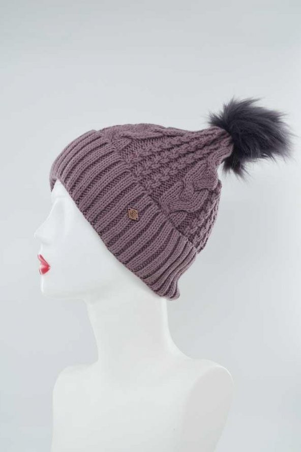 Suyutti Kadın Ponponlu Örme Bere (P-K22004-02) - 2