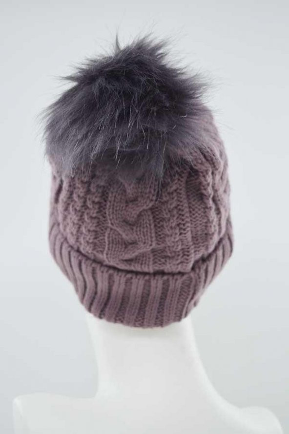 Suyutti Kadın Ponponlu Örme Bere (P-K22004-02) - 3