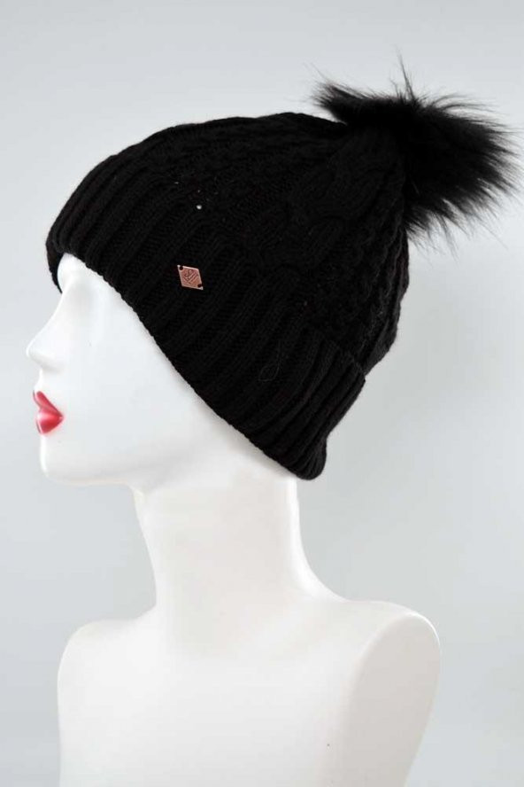 Suyutti Kadın Ponponlu Örme Bere (P-K22004-02) - 7