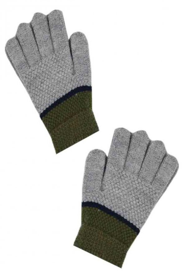 Kitti Erkek Çocuk İki Renk Ekstra Yumuşak Doku Örme Eldiven (K-2230-06)