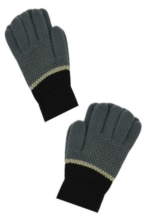 Kitti Erkek Çocuk İki Renk Ekstra Yumuşak Doku Örme Eldiven (K-2230-06) - 4